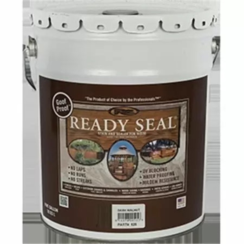 Ready Seal Exterior Wood Stain and Sealer – Dark Walnut , 5 Gallon