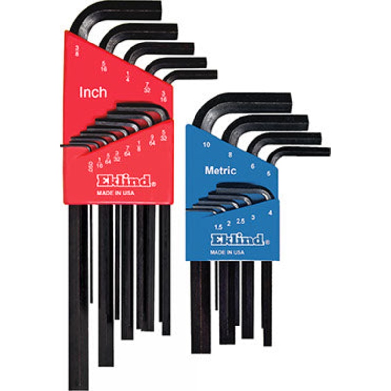 Eklind Tool  7 piece Short Arm Hex L Key Allen Wrench Case Set