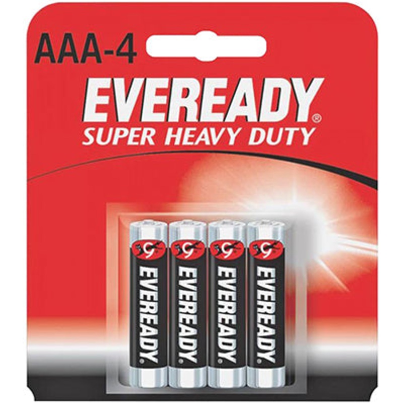 SUPER HVY DTY BATTERY AAA 4/PK