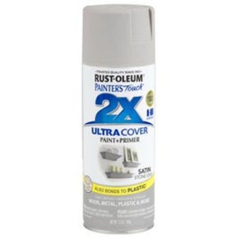 Painter’s Touch 2X Spray Paint, Satin Stone Gray, 12-oz.
