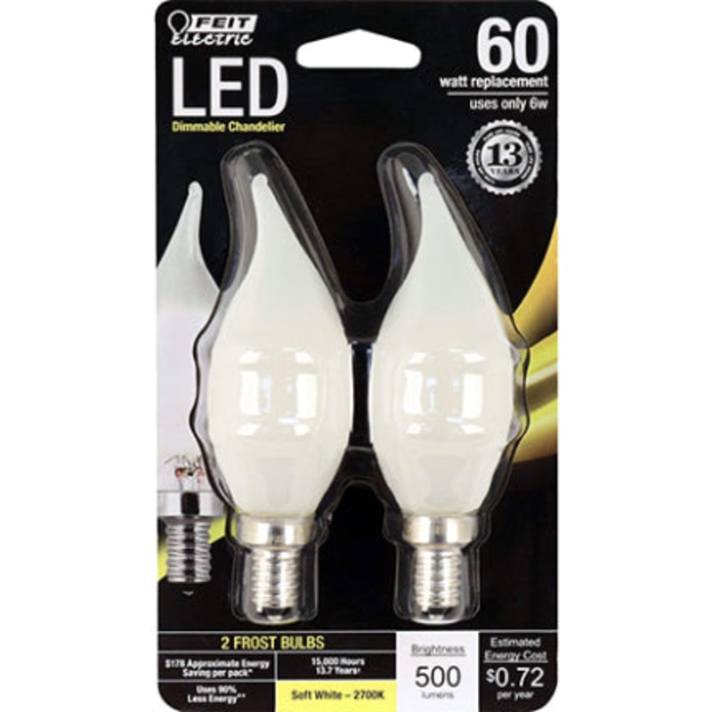60W SW FROST BENT TIP CAND 2PK