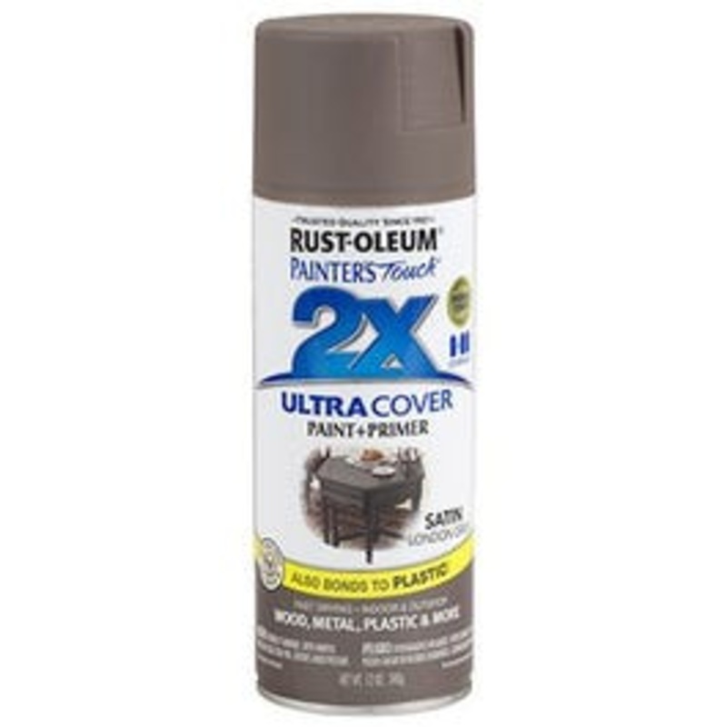 Painter’s Touch 2X Spray Paint, Satin London Grey, 12-oz.