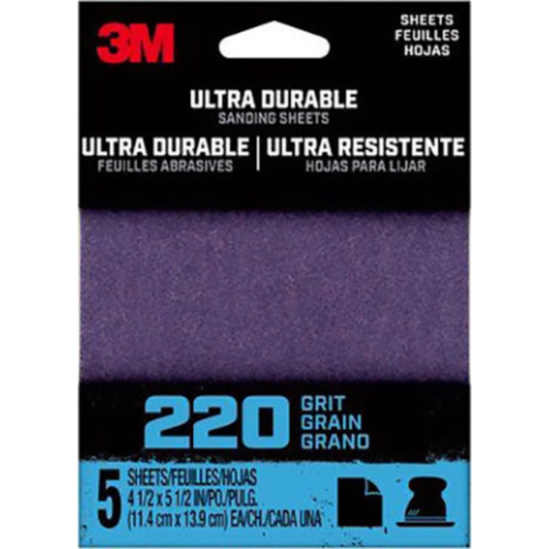 SANDING SHEET 1/4IN 80 GRIT 5PK