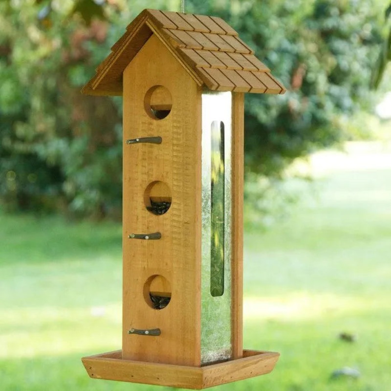 Woodstream Perky-Pet Tin Jay Wood Wild Bird Feeder