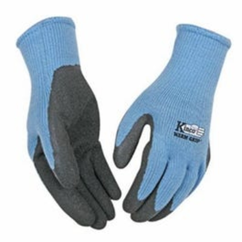 Cold-Weather Work Gloves, Latex-Coated Gray Knit, Women’s M
