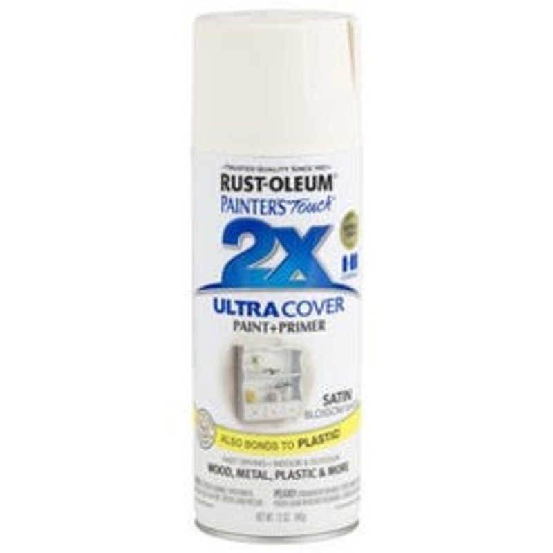 Painter’s Touch 2X Spray Paint, Satin Blossom White, 12-oz.