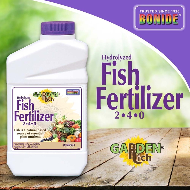 BONIDE Garden Rich Fish Fertilizer 2-4-0 Conc,1 quart/32 oz