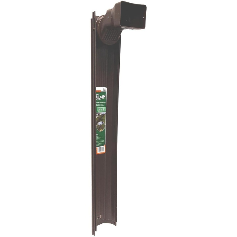 Frost King 6 Ft. Brown Tilt ‘N Drain Adjustable Downspout Extender