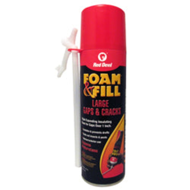 Red Devil Foam & Fill Large Gaps & Cracks Expanding Polyurethane Sealant, 8 fl. oz.