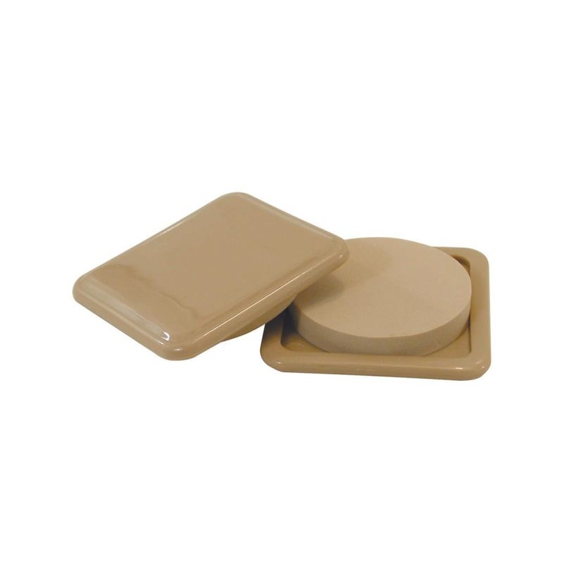 Shepherd Hardware 3-Inch Reusable, Slide Glide Furniture Mover Pads, Beige, 4-Pack