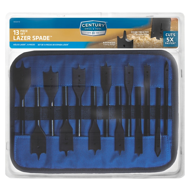 Century Drill And Tool 13 Piece Lazer Spade Bit Set