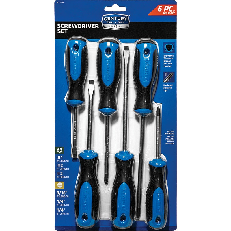 Century Drill And Tool 6 Piece Screwdriver Bit Set