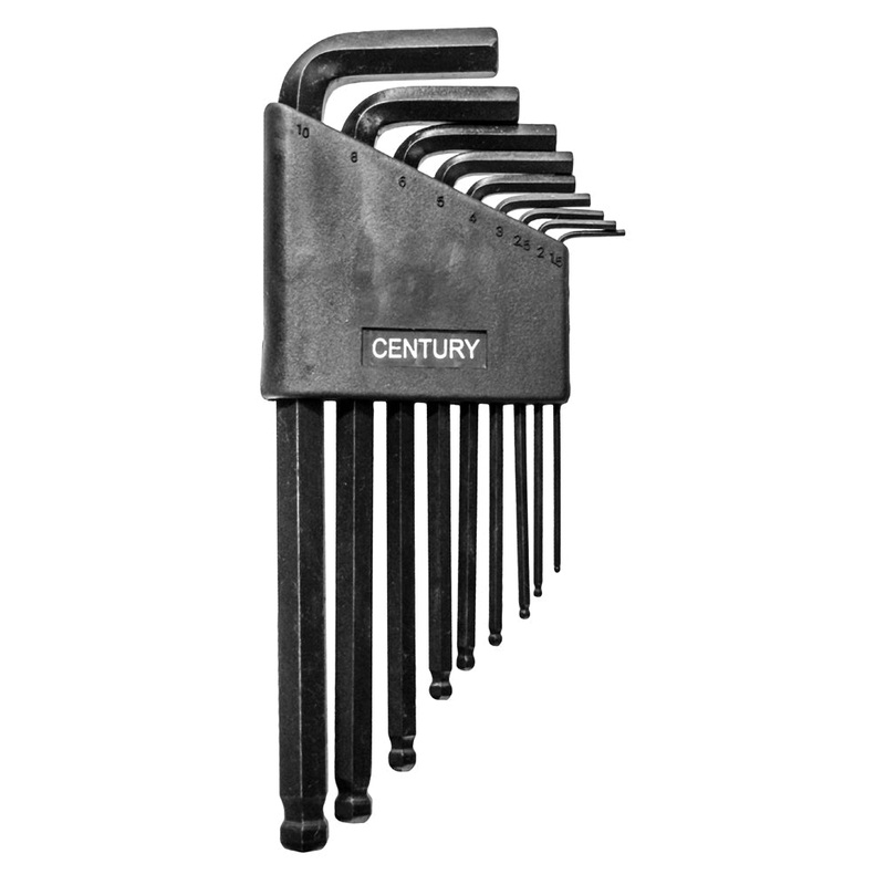 Century Drill And Tool 9 Piece Metric Long Arm Hex Key Wrench Set