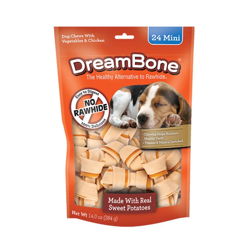 DreamBone Sweet Potato Classic Bone Chews – Mini 24 Count