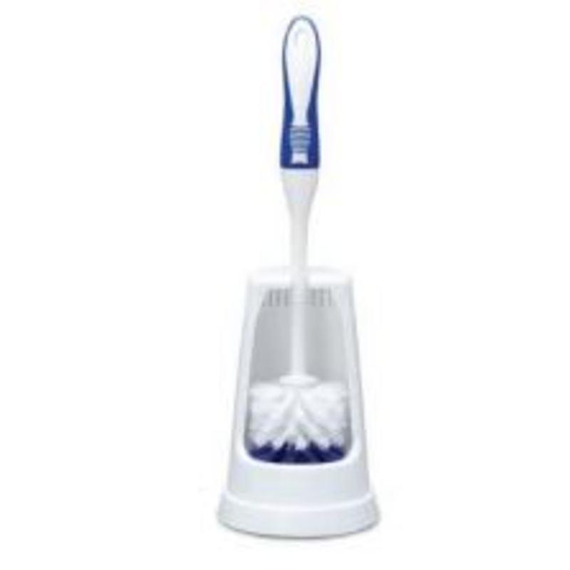 Hardware House Toilet Bowl Brush and Caddy with Comfort Grip Handle