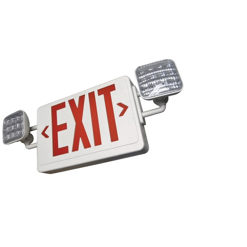 Howard Lighting LED Exit/Emergency Combo Unit with LED Lamp Heads