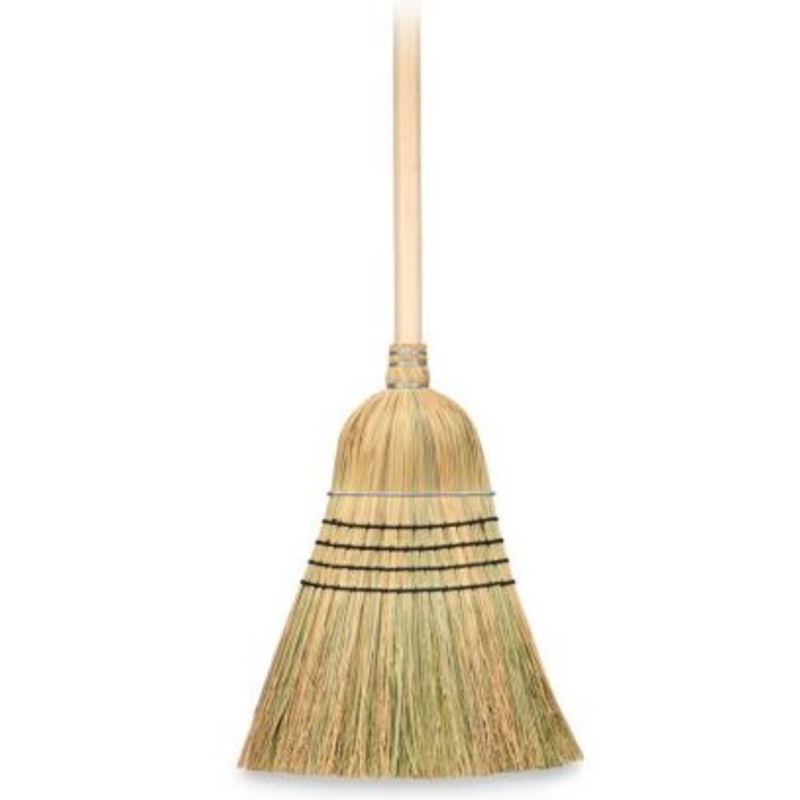 Laitner Brush Warehouse Corn Broom with Wire Band, 54-Inch Height Handle