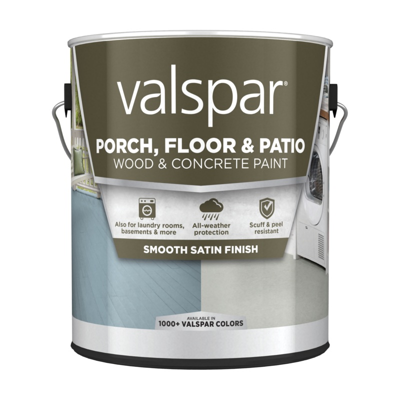Valspar Latex Satin Porch, Floor & Patio Paint 1 Gallon White