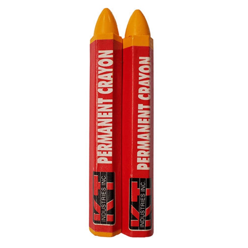 K-T Industries Yellow Permanent Crayon 2 Pk