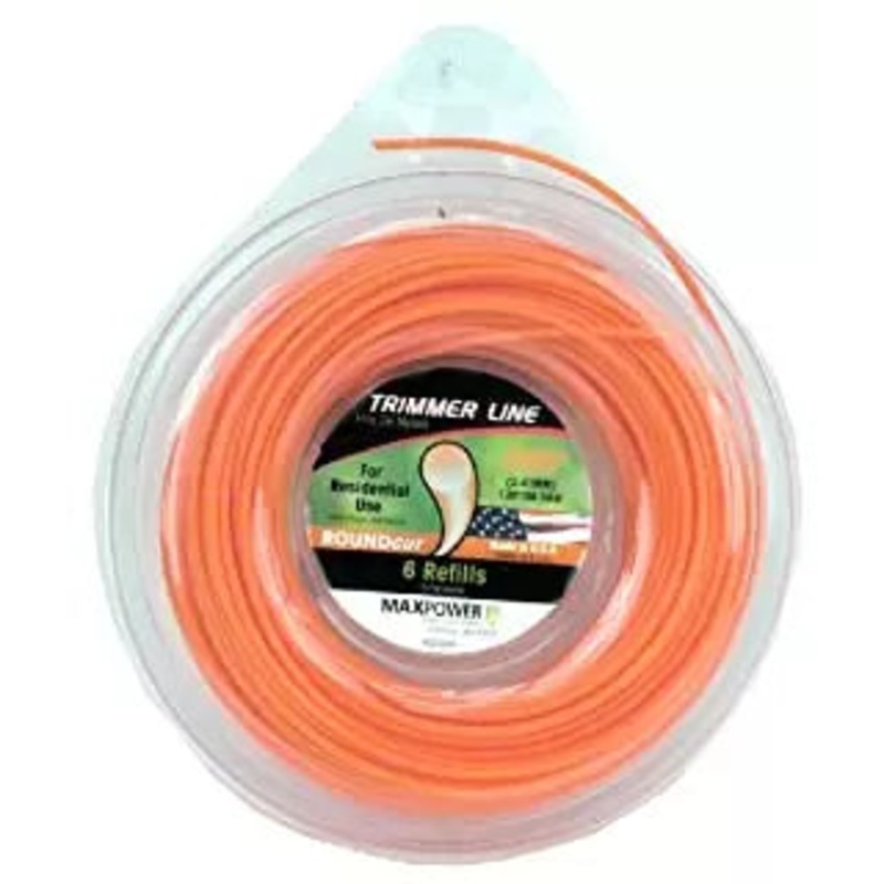 Maxpower Nylon Orange RoundCut Trimmer Line  .095 x 140′