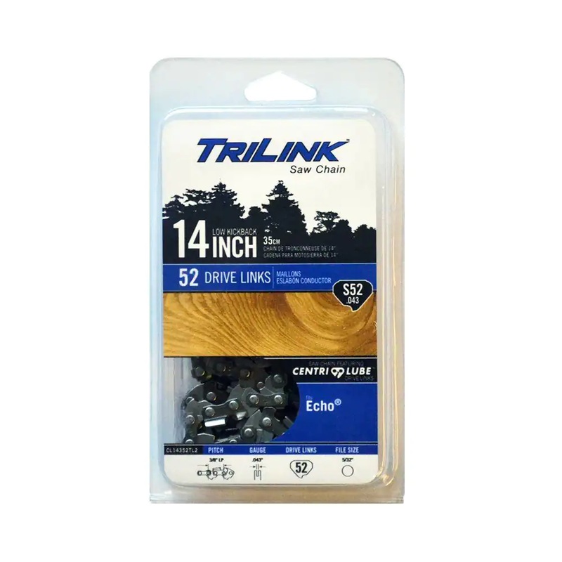 Trilink Saw Chain  Semi Chisel Saw Chain 14 – 0.050 in. – 52 Drive Links