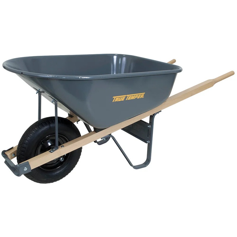 Ames True Temper 6 Cubic Foot Steel Wheelbarrow