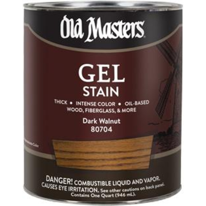 Old Masters Gel Stain|Provincial|Spanish Oak|Red Mahogany|Golden Oak|Cherry|Special Walnut|Fruitwood|Dark Walnut|Cedar|Early American